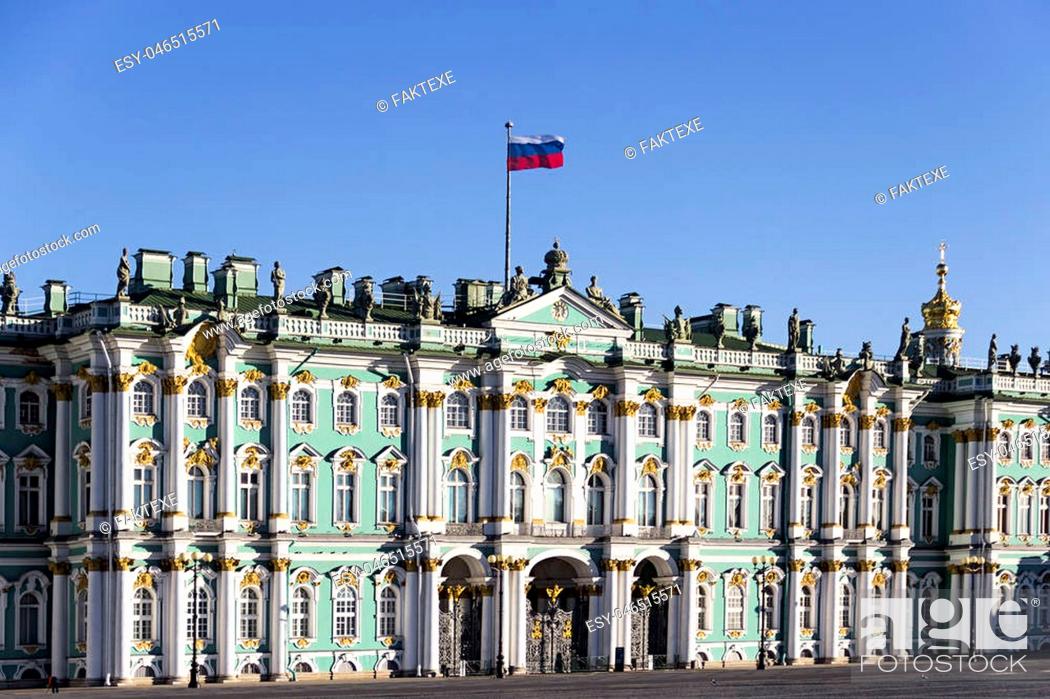 Stock Photo: 29.06.2017 , Saint Petersburg , Russia . The State Hermitage Museum is one of the largest and most significant art and cultural historical museums in Russia and.