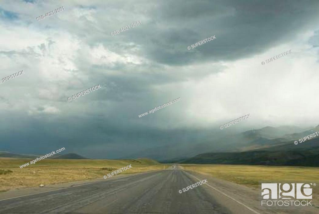 Stock Photo: Kyrgyzstan, Jalal-Abad Province, Road between Sary Chelek and Bishkek.