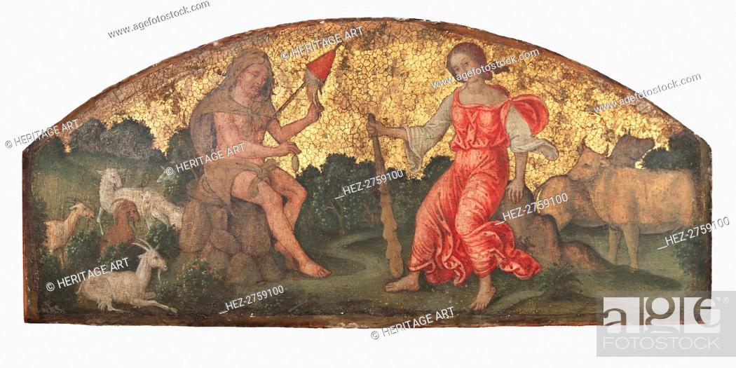 Stock Photo: Hercules and Omphale, ca. 1509. Creator: Bernardino Pinturicchio.