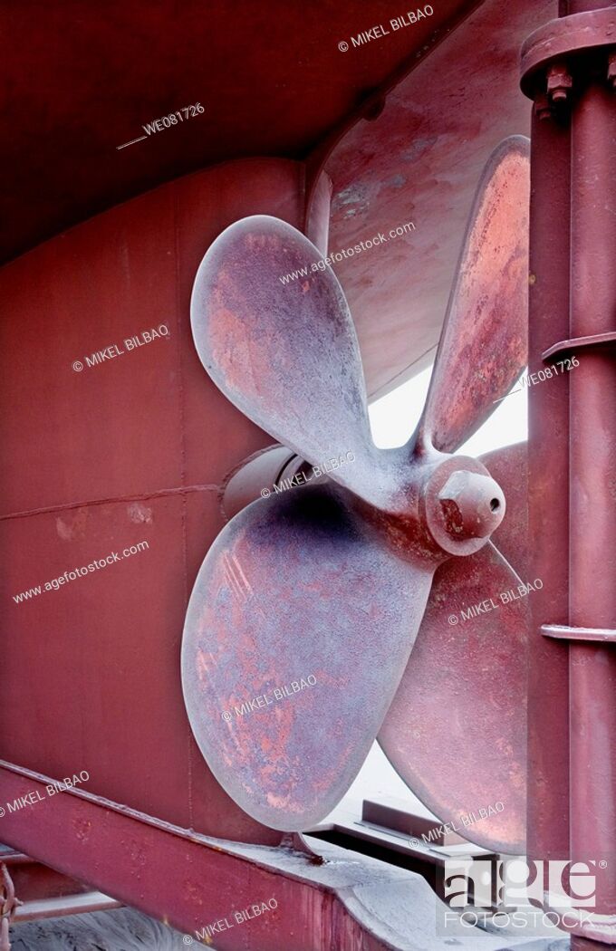 Stock Photo: Ship propeller on a shipyard, Santander, Cantabria, Spain.