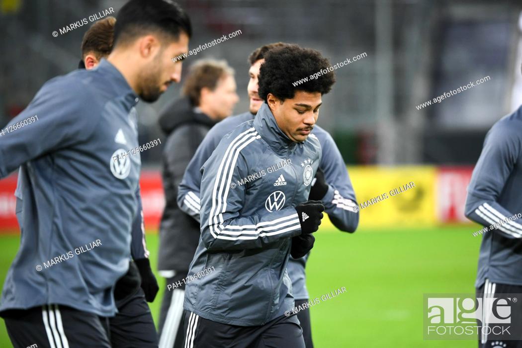 Stock Photo: Serge Gnabry (Germany). GES / Fussball / EM qualification: Training of the German national team in Duesseldorf, 14.11.2019 Football / Soccer: European.