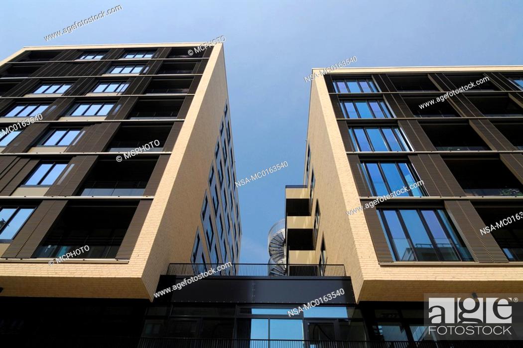 Stock Photo: Modern building ElbElysium in the port city of Hamburg, Germany.