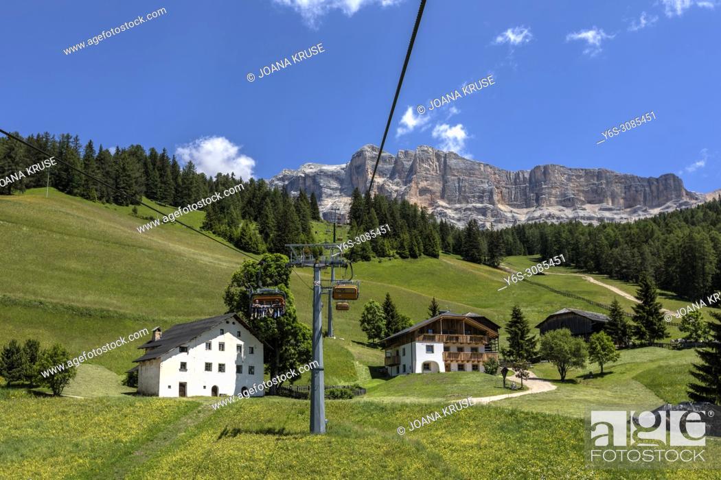 Stock Photo: Sasso di Santa Croce, Badia, South Tyrol, Dolomites, Italy, Europe.
