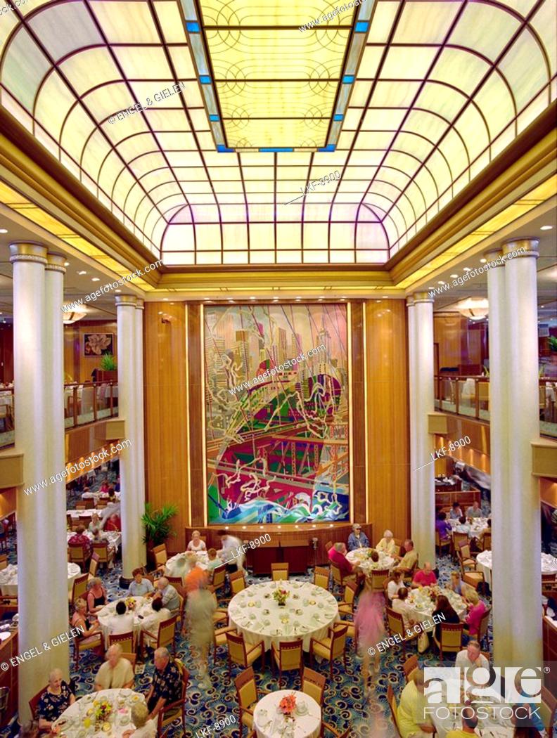 Britannia Restaurant Queen Mary 2, Queen Mary 2 Main Dining Room Layout