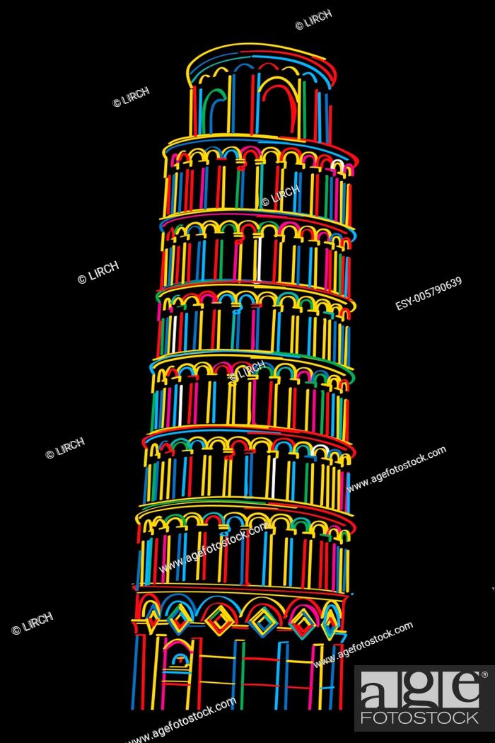 leaning tower of pisa Italy illustration vector hand drawn isolated on  white background line art. 6263272 Vector Art at Vecteezy