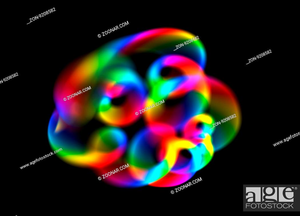 Imagen: Rainbow spiral abstraction on a black background.