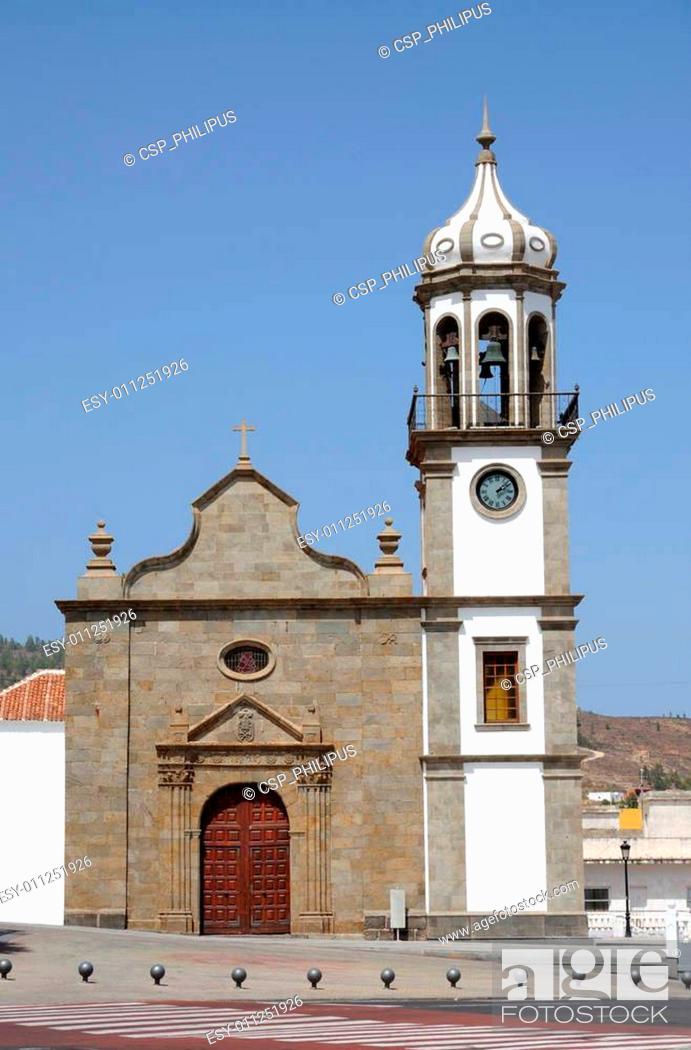 Stock Photo: Church in Granadilla de Abona. Canary Island Tenerife, Spain.