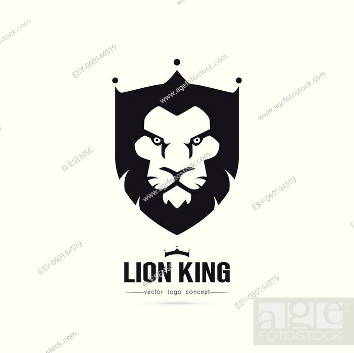 Stylized image of graceful Lion king silhouette logo icon emblem template,  Stock Vector, Vector And Low Budget Royalty Free Image. Pic. ESY-060144519  | agefotostock