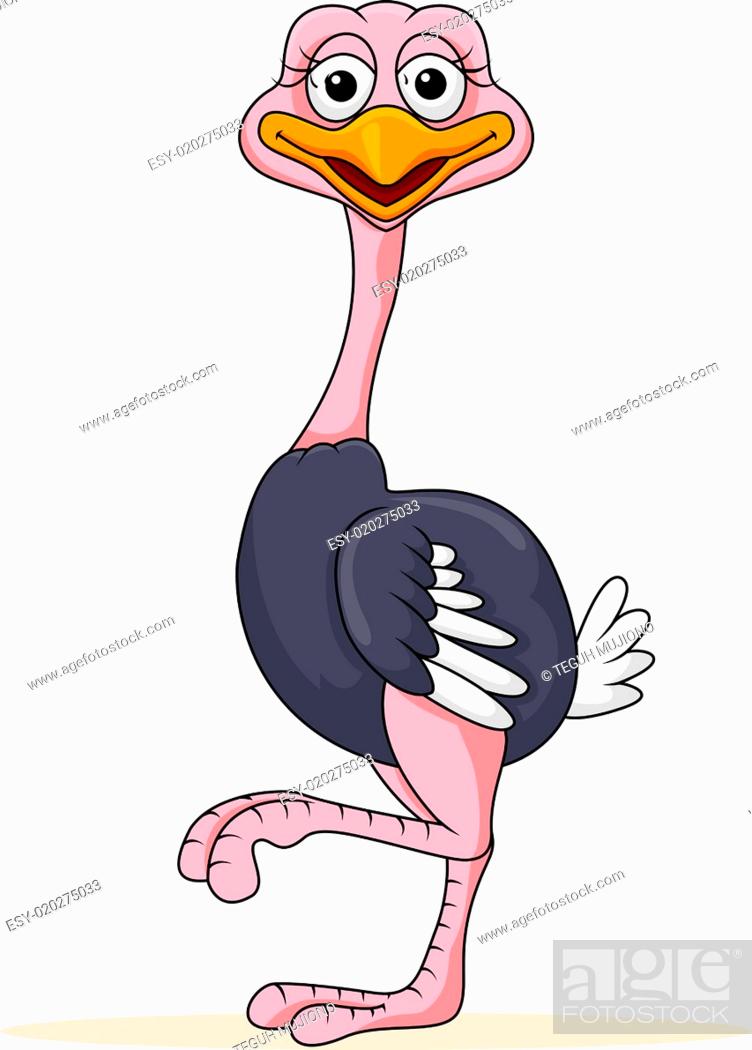 Funny ostrich cartoon, Stock Photo, Picture And Low Budget Royalty Free  Image. Pic. ESY-020275033 | agefotostock