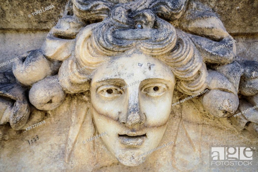 Stock Photo: Sebasteion Figurehead. Aphrodisias. Ancient Greece. Asia Minor. Turkey.