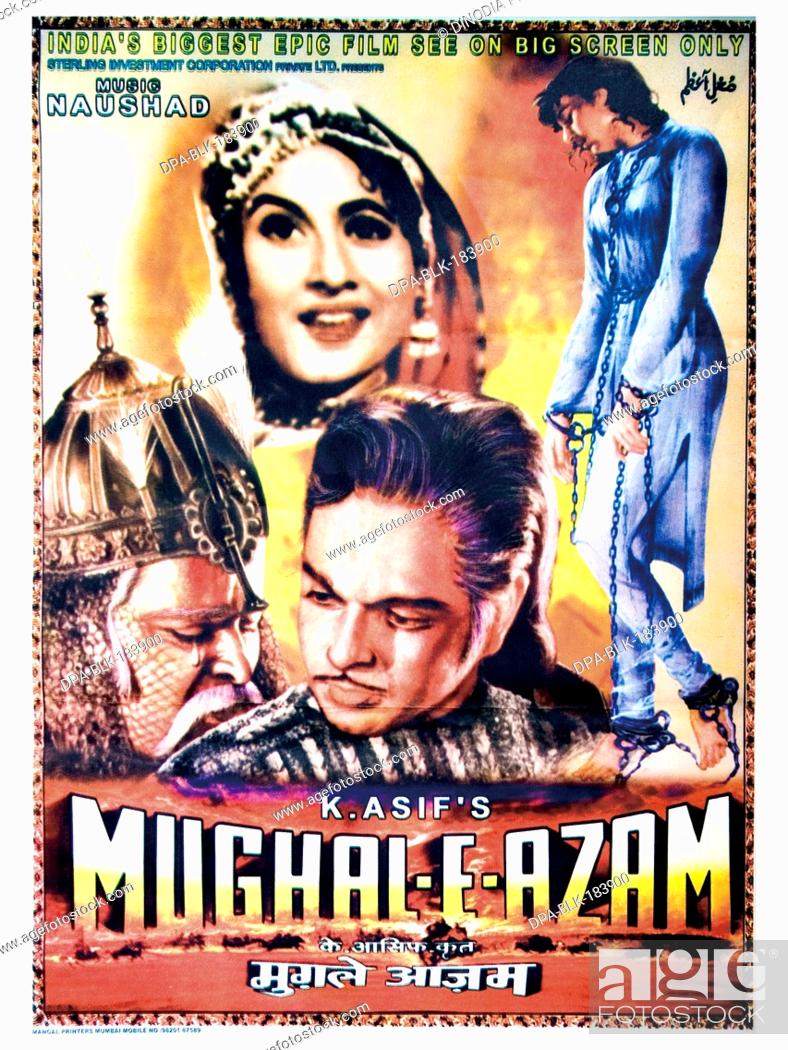 Indian bollywood Film poster of mughal e azam India, Stock Photo, Picture  And Rights Managed Image. Pic. DPA-BLK-183900 | agefotostock