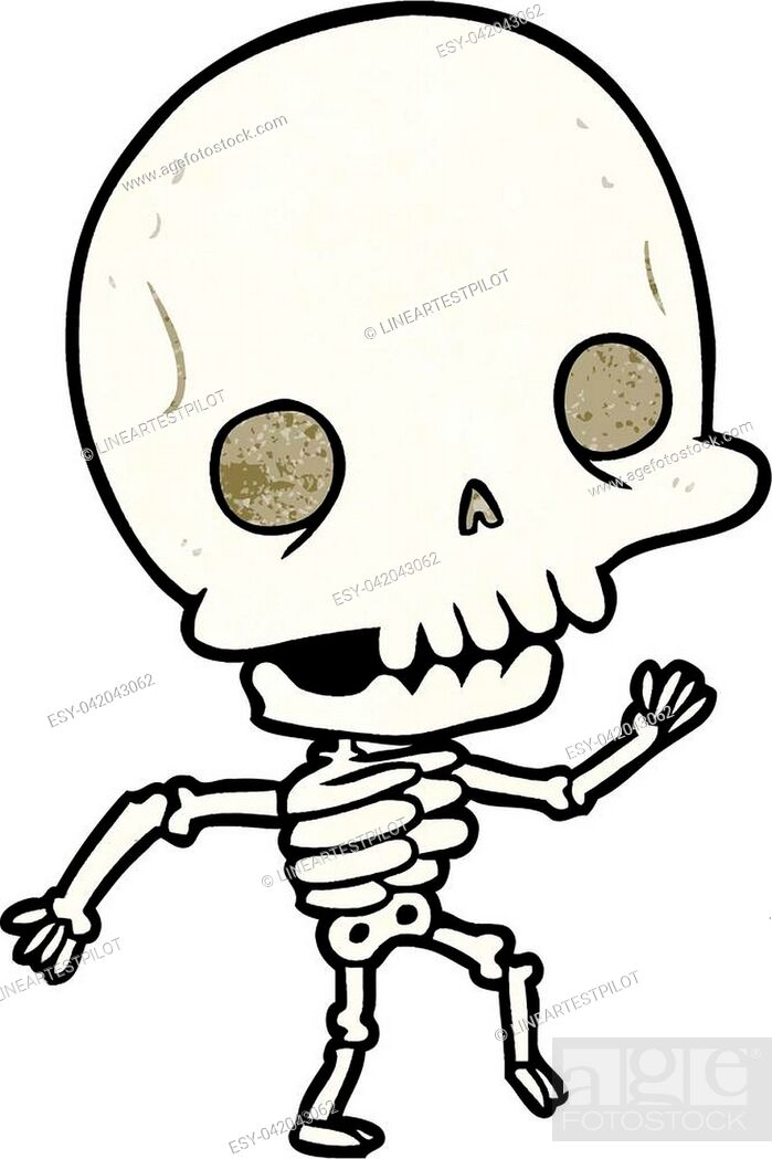 cute cartoon dancing skeleton, Stock Vector, Vector And Low Budget Royalty  Free Image. Pic. ESY-042043062 | agefotostock