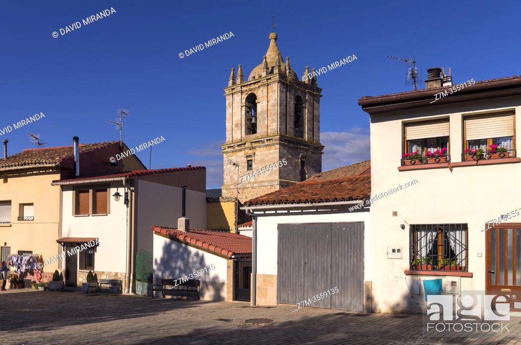 Stock Photo: Iglesia de la Asunción de Nuestra Señora. Santa Cruz de Campezo. Ã. lava. País Vasco. España.