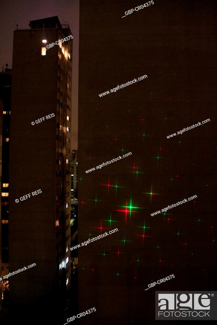 Stock Photo: Laser Light Background , São Paulo, Brazil.