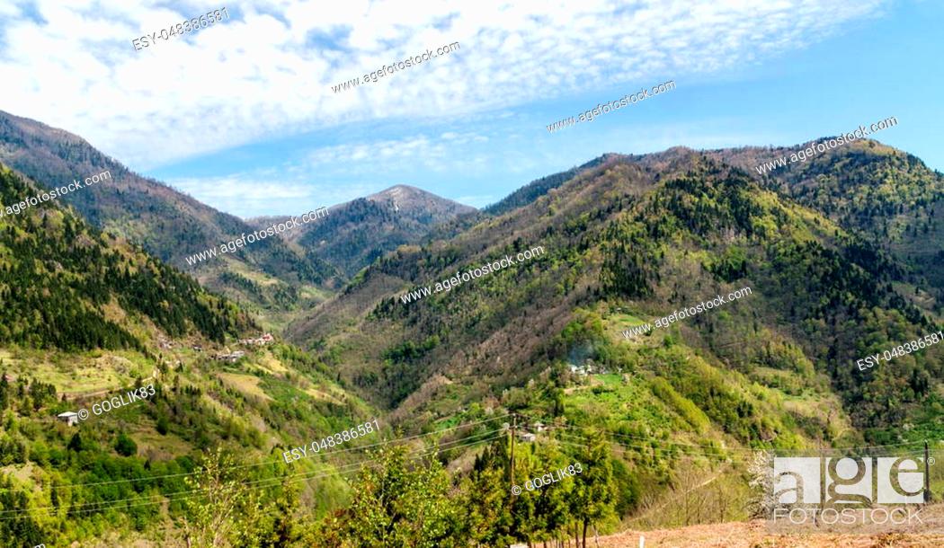 Stock Photo: Landscape in the mountains, Ajara, Georgia. Caucasus.