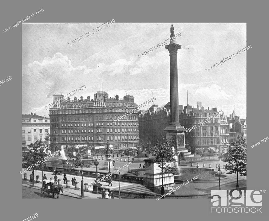 Stock Photo: Trafalgar Square, London, c1900. Artist: York & Son.