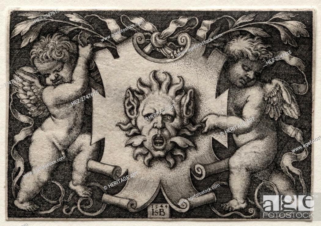 Imagen: Vignette au Mascaron, 1544. Creator: Hans Sebald Beham (German, 1500-1550).