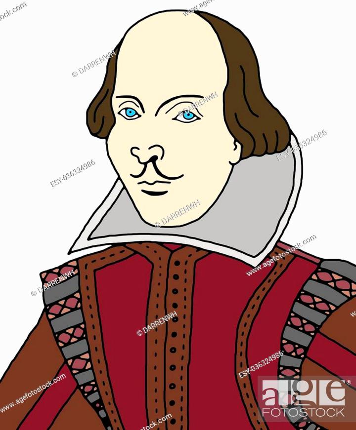 Cartoon illustration of William Shakespeare, Stock Photo, Picture And Low  Budget Royalty Free Image. Pic. ESY-036324986 | agefotostock