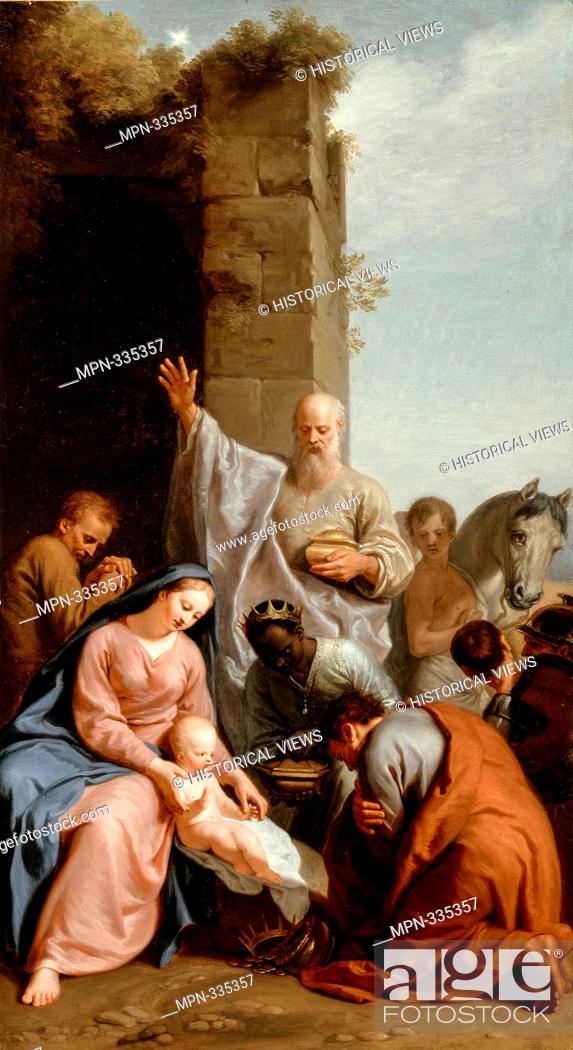 Stock Photo: Adoration of the Magi, ca. 1715. Henri Antoine de Favanne, French, 1668-1752. The Adoration of the Magi represents the biblical story of the three kings from.