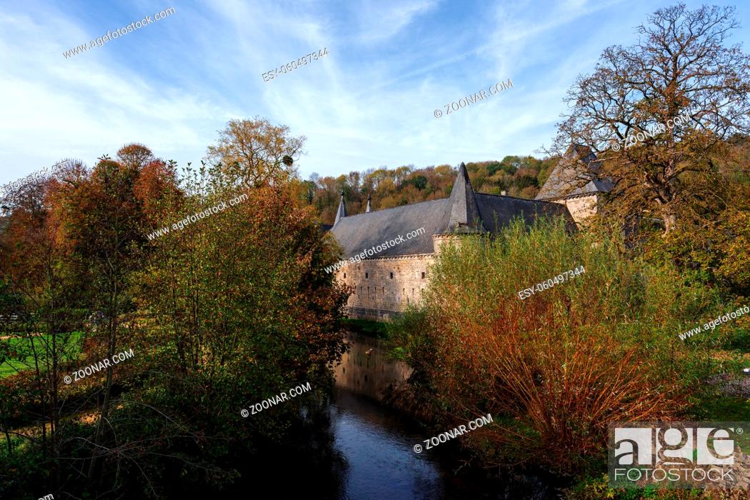 Stock Photo: Spontin Castle in autumn.