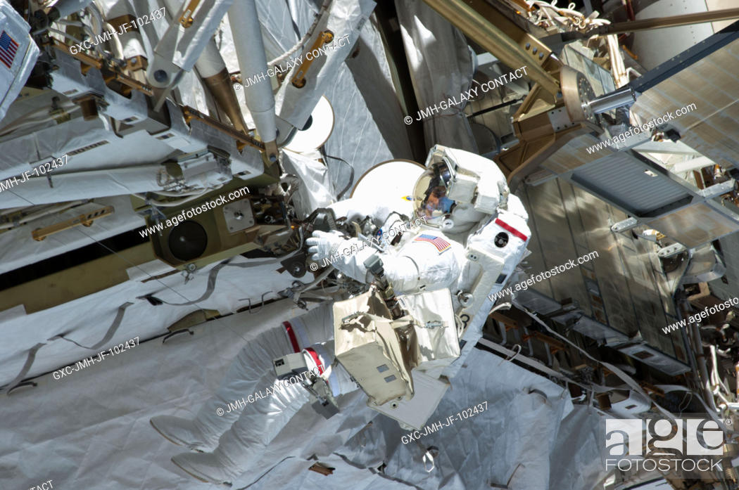 Stock Photo: Expedition 35 Flight Engineers Chris Cassidy (pictured) and Tom Marshburn (out of frame) completed a space walk at 2:14 p.m.