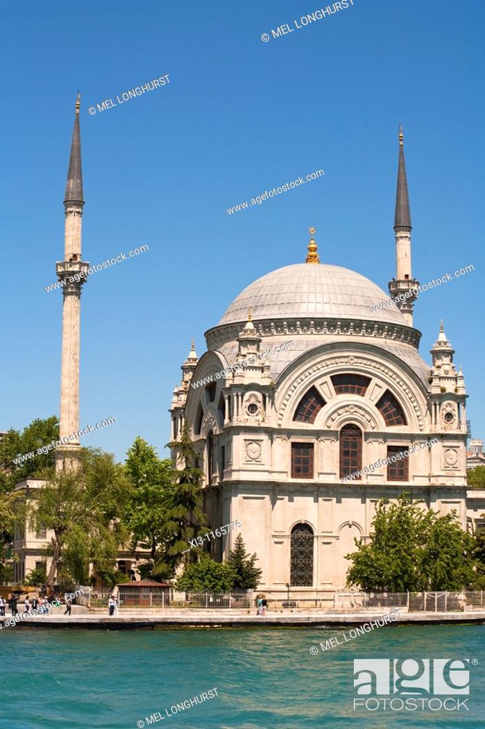 Stock Photo: Dolmabahce Mosque, beside the Bosphorus, Istanbul, Turkey.