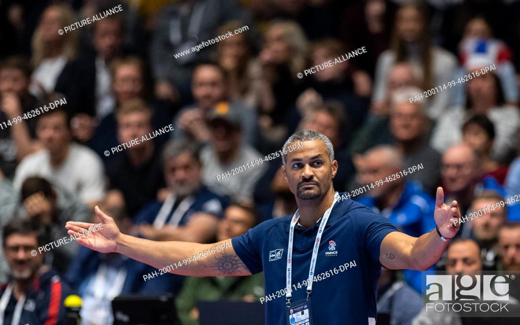 Stock Photo: 12 January 2020, Norway, Trondheim: Handball: European Championship, France - Norway, preliminary round, Group D, 2nd matchday.