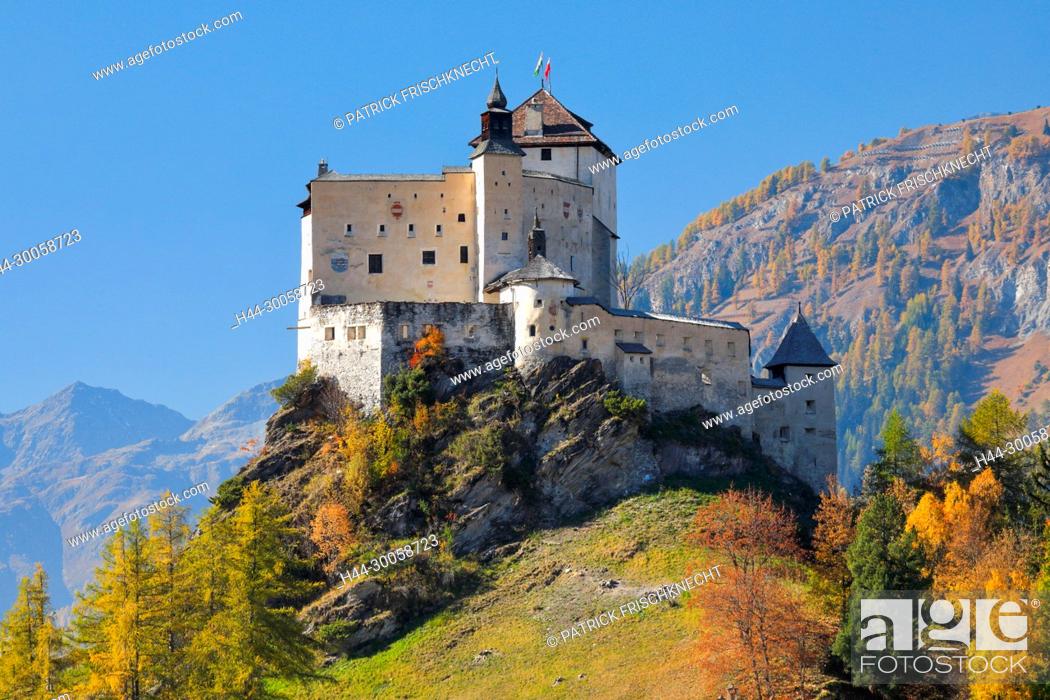 Stock Photo: Castle Tarasp, Grisons, Switzerland.