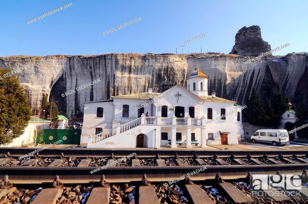 Stock Photo: Inkerman is the extreme south-west of the Crimean peninsula, territory of city of Sevastopol  Inkerman is a 'spelaean city' on the Monasterial rock.