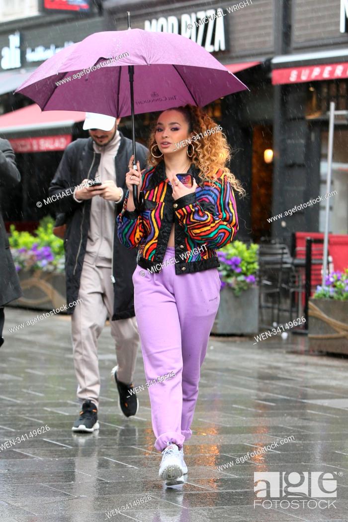 Stock Photo: Ella Eyre seen with Banx and Ranx at Global Studios for radio interviews Featuring: Ella Eyre Where: London, United Kingdom When: 02 May 2018 Credit: Michael.