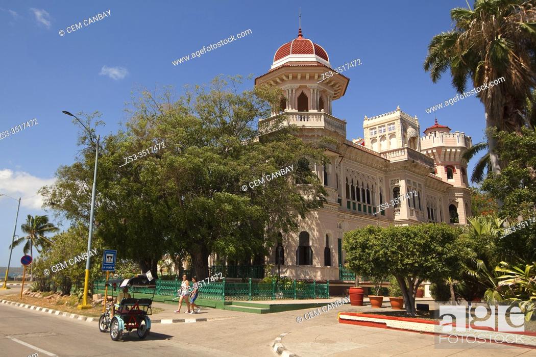 Stock Photo: View to the Palacio Valle-Valle's Palace in Punta Gorda district, Cienfuegos, Cienfuegos Province, Cuba, West Indies, Central America.