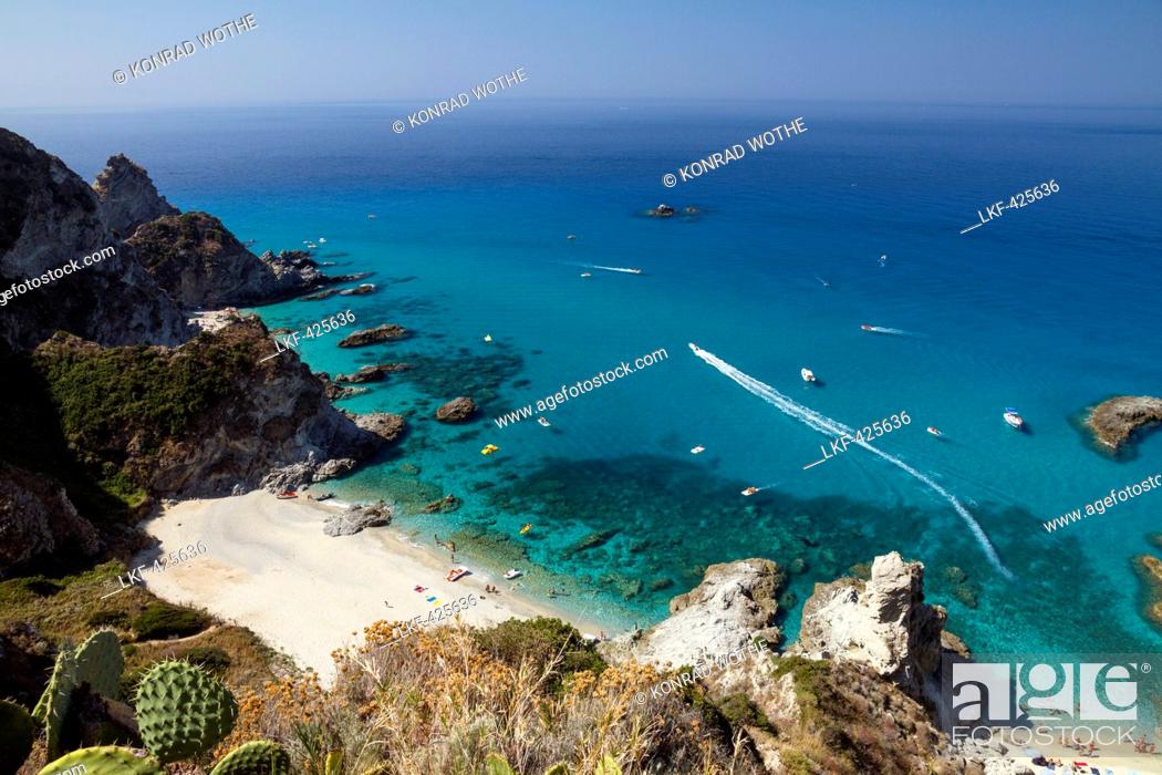 Stock Photo: Capo Vaticano south of Tropea, Tyrrhenian Sea, Calabria, Mediterranean, Southern Italy, Europe.
