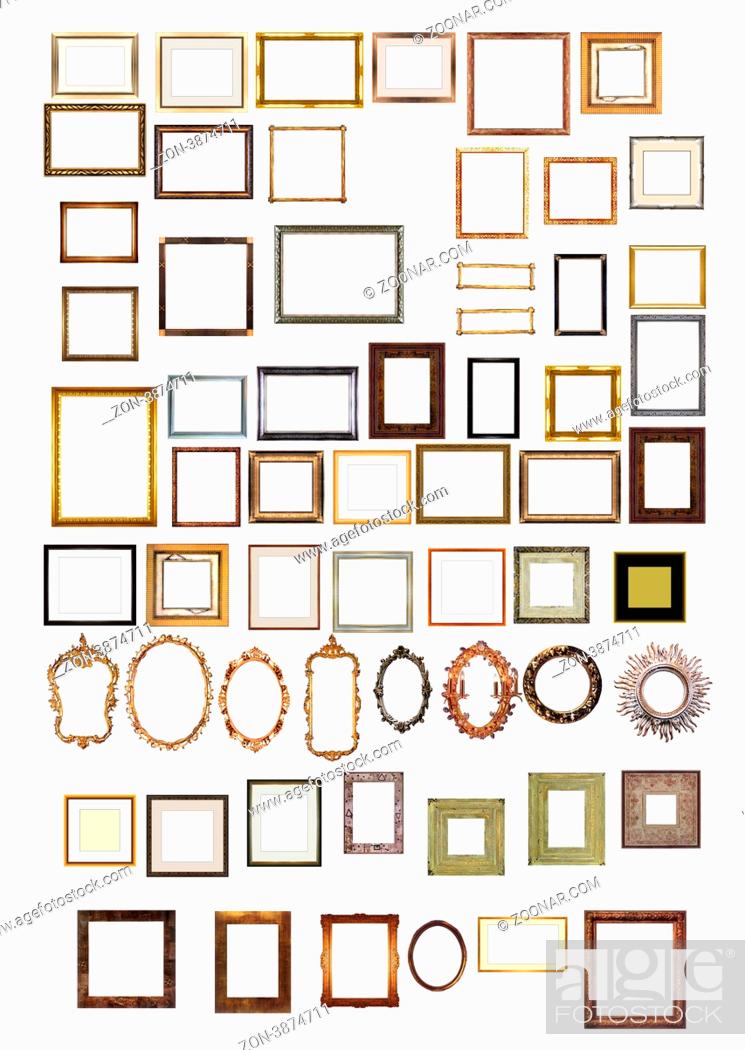 Imagen: picture gold frames with a decorative pattern.