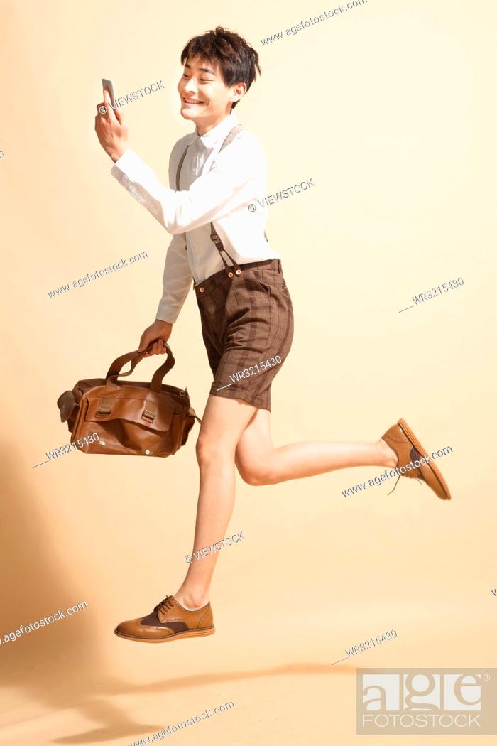 Stock Photo: Happy young man.