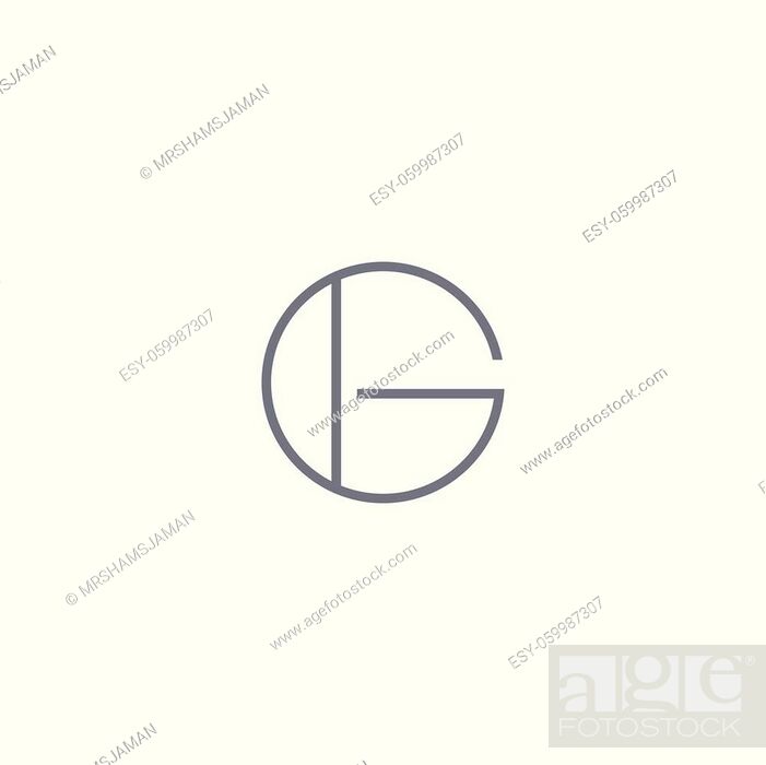 Gh monogram logo with shield shape design template
