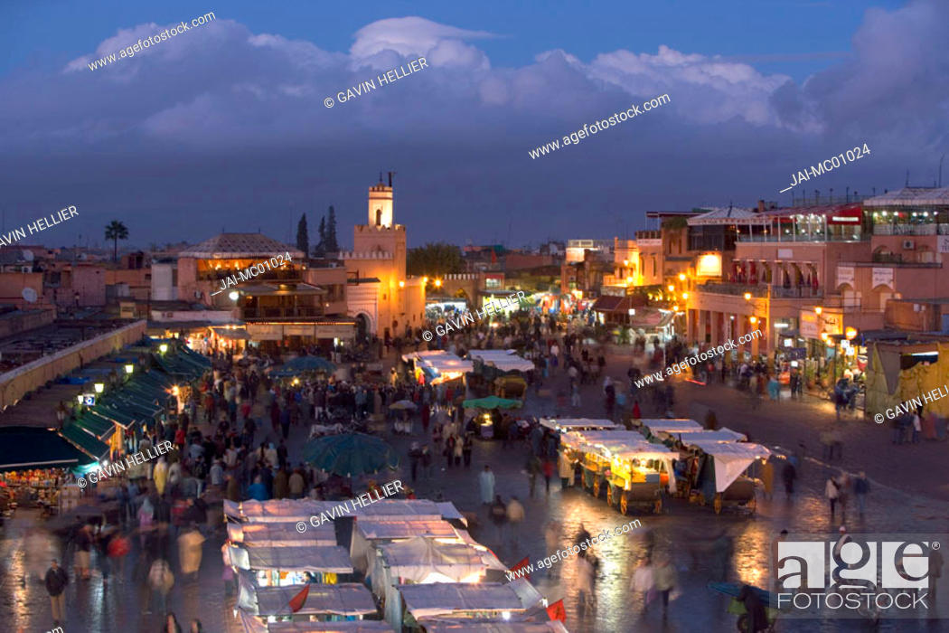 Stock Photo: Djemaa el-Fna (main square), Marrakesh, Morocco.