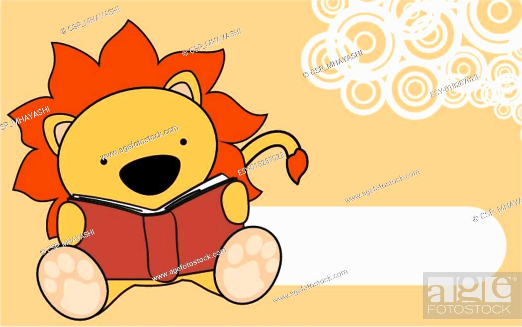 lion baby reading cartoon wallpaper, Stock Vector, Vector And Low Budget  Royalty Free Image. Pic. ESY-018287023 | agefotostock