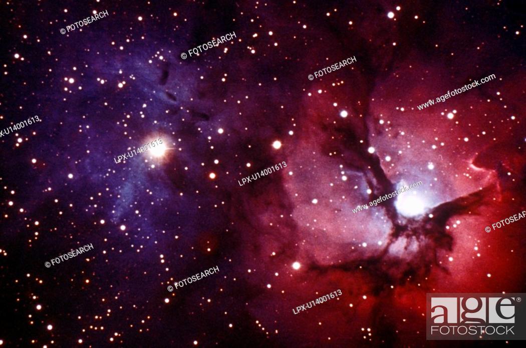 Stock Photo: Trifid Nebula M22 in the constellation Sagittarius.
