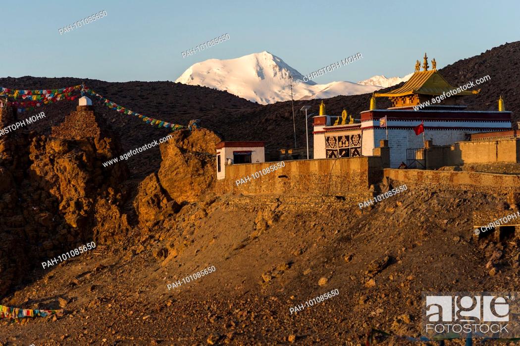 Stock Photo: Manosarowar Lake, Chiu Monastery May 2017 | usage worldwide. - /Tibet/China.