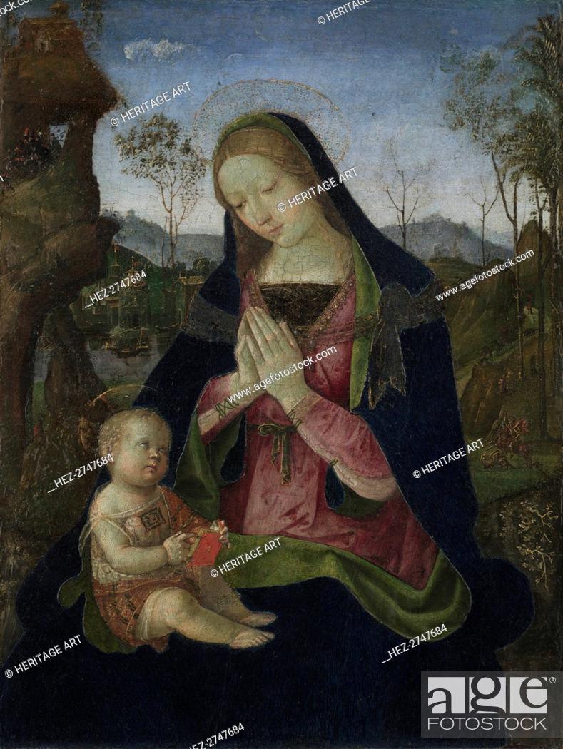 Stock Photo: Virgin and Child, c. 1490-1500. Creator: Pintoricchio (Italian, c. 1454-1513).