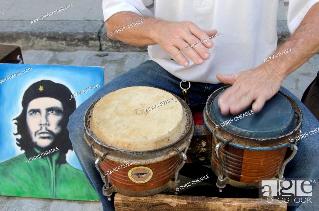 Stock Photo: Street performer, Havana Vieja, Havana, Cuba.