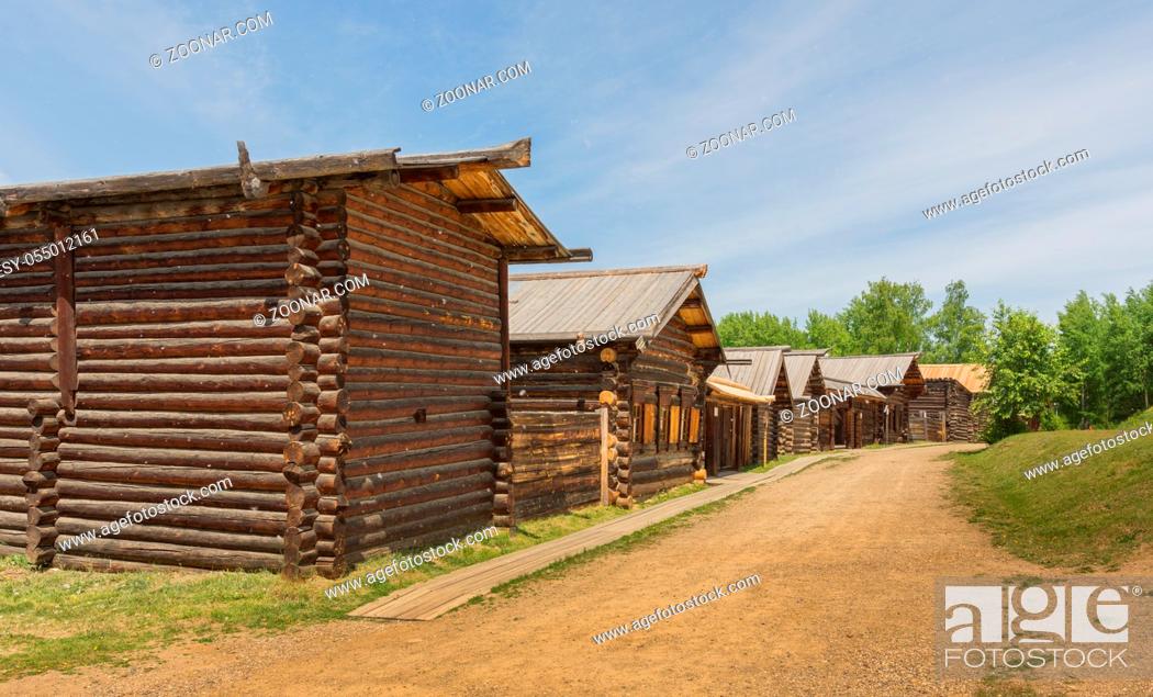 Stock Photo: Irkutsk Region, Taltsy, Museum of Ancient Zotchestvo, June 2019.