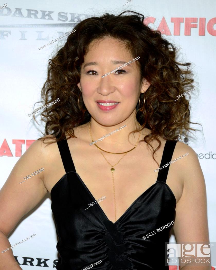 Stock Photo: Sandra Oh attends the premiere of Dark Sky Films' ""Catfight"" at Cinefamily on March 2, 2017 in Los Angeles, California.