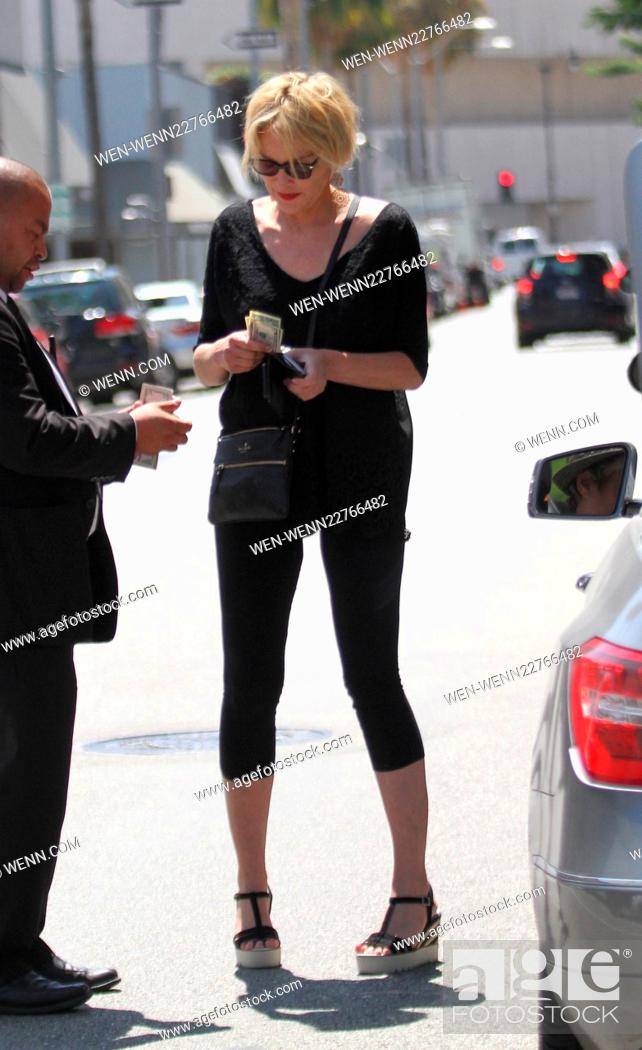Stock Photo: Sharon Stone has lunch at E Baldi in Beverly Hills Featuring: Sharon Stone Where: Los Angeles, California, United States When: 11 Aug 2015 Credit: WENN.