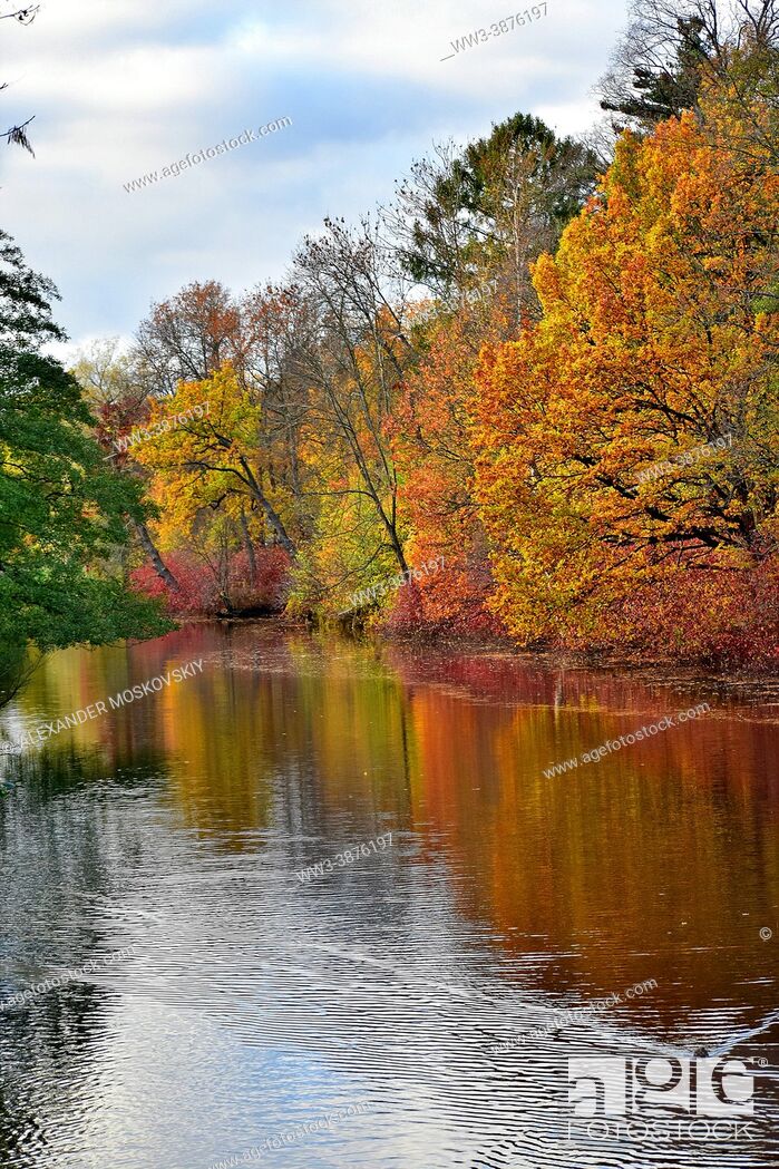 Stock Photo: Magic colors of Autumn. Scenic and tranquil landscape.