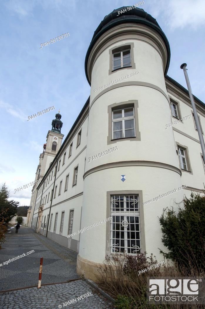 Stock Photo: The Pielenhofen Abbey in Pielenhofen, Germany, 24 February 2015. The Domspatzen preschool was located there from 1981 until 2013.
