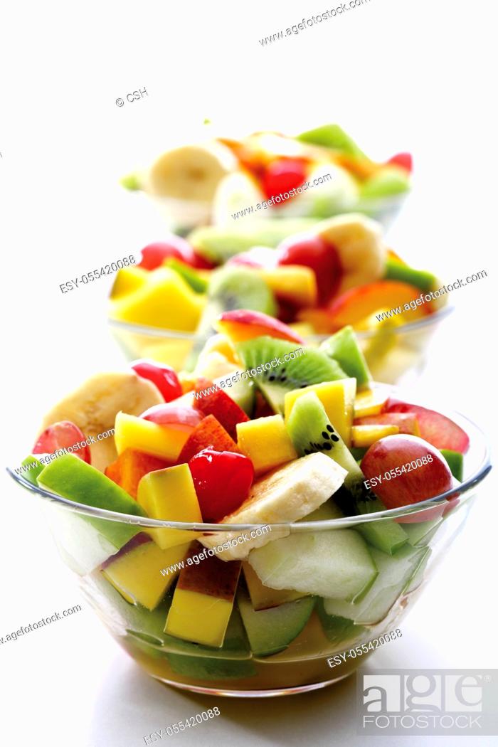 Stock Photo: fruit salad, dessert.
