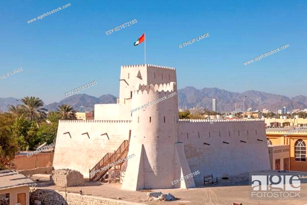 Stock Photo: Historic Kalba fort in the Emirate of Fujairah, United Arab Emirates.