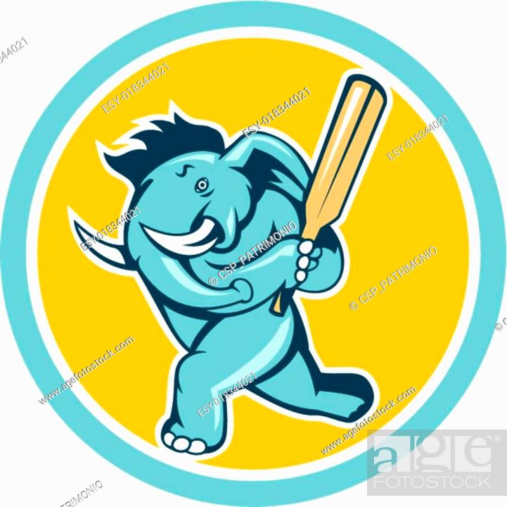 Elephant Batting Cricket Bat Cartoon, Stock Vector, Vector And Low Budget  Royalty Free Image. Pic. ESY-018344021 | agefotostock