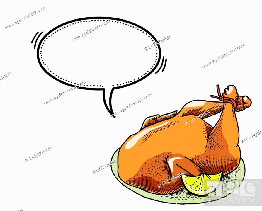 Cartoon image of cooked turkey. An artistic freehand picture, Stock Vector,  Vector And Low Budget Royalty Free Image. Pic. ESY-043305495 | agefotostock